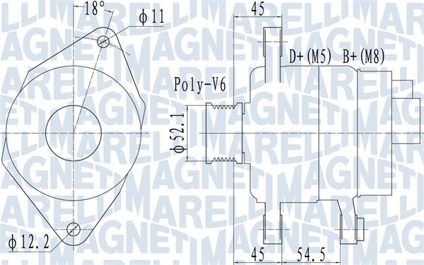 MAGNETI MARELLI Генератор 063732048010